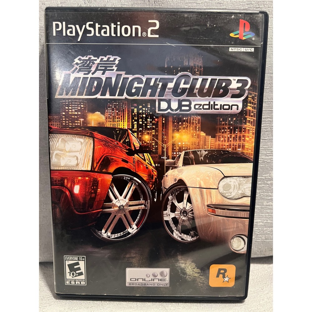 Midnight Club 3 DUB Edition Sony PlayStation 2 PS2 Black Label SLUS-21029